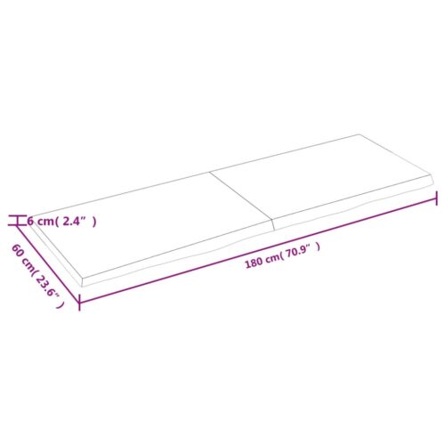 Light Oak Wood Timber Bathroom Countertop Sink Vanity Board Table Top 180x60x6cm - Image 6