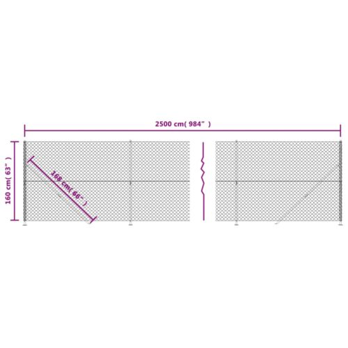 ChainLink Fence with Flange Green 1.6x25m - Image 6