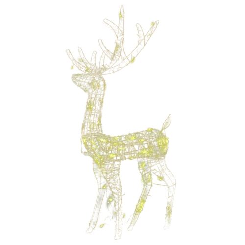 Acrylic Reindeer Christmas Decorations 3pcs 120cm Warm White - Image 3