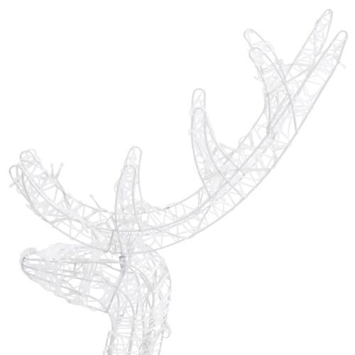 Acrylic Reindeer Christmas Decorations 3pcs 120cm Warm White - Image 5