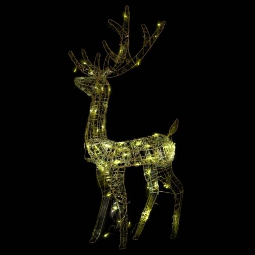 Acrylic Reindeer Christmas Decorations 3pcs 120cm Warm White - Image 7