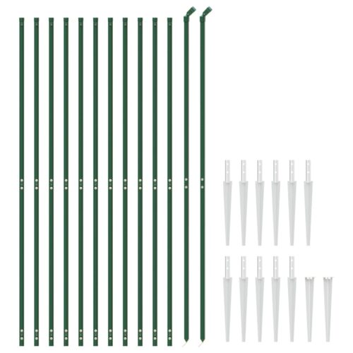 Wire Mesh Fence with Spike Anchors Green 1.4x25 m - Image 3