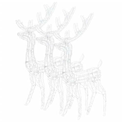 Acrylic Reindeer Christmas Decorations 3pcs 120cm Blue - Image 4