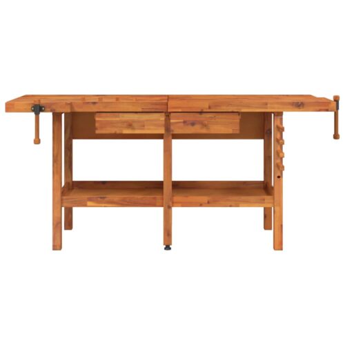 Wood Workbench Garage Workshop Shed Rack Shelf Drawers Table Work Bench - Image 5