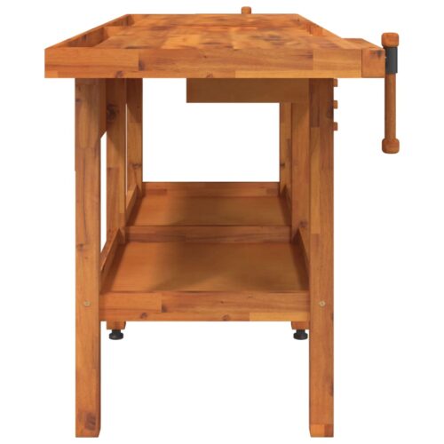 Wood Workbench Garage Workshop Shed Rack Shelf Drawers Table Work Bench - Image 6