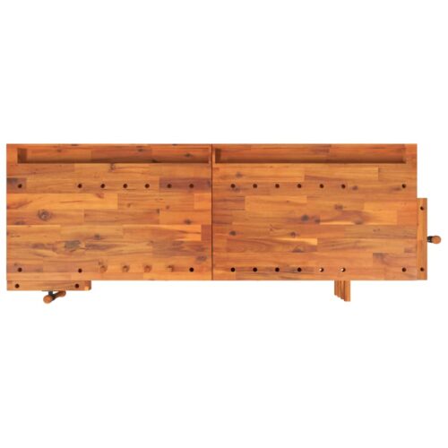 Wood Workbench Garage Workshop Shed Rack Shelf Drawers Table Work Bench - Image 8