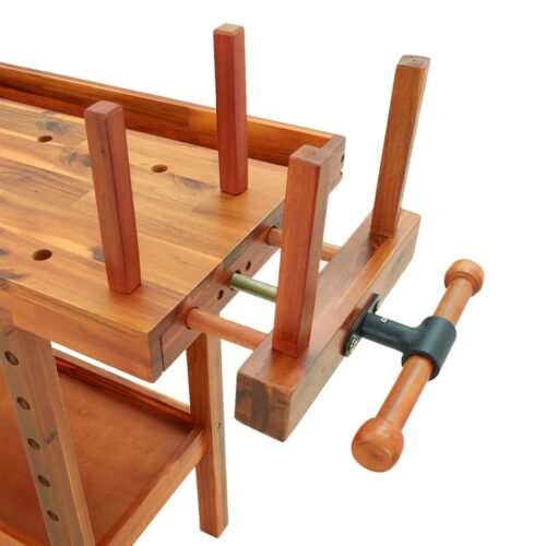 Wood Workbench Garage Workshop Shed Rack Shelf Drawers Table Work Bench - Image 10