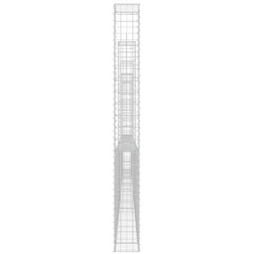 U-shape Gabion Basket with 6 Posts Iron 620x20x200cm - Image 4
