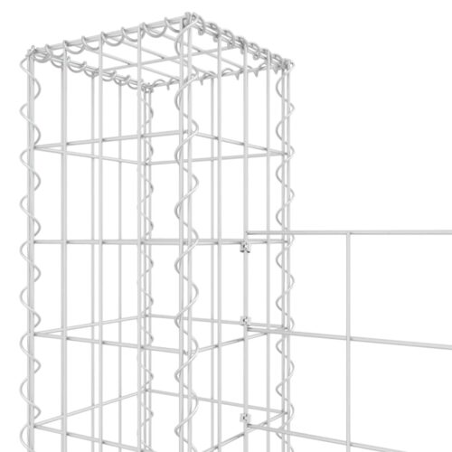 U-shape Gabion Basket with 6 Posts Iron 620x20x200cm - Image 5