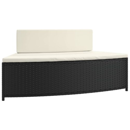 Hot Tub Surround Wood Rattan Spa Bath Round Stand Bench Table Step Seat Black - Image 5