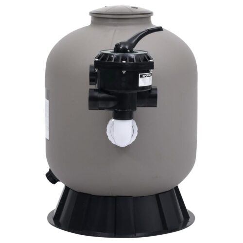 Pool Sand Filter with Side Mount 6-Way Valve Grey - Image 3