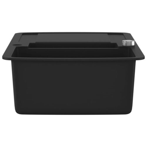 Granite Kitchen Sink Double Basin Black - Image 5