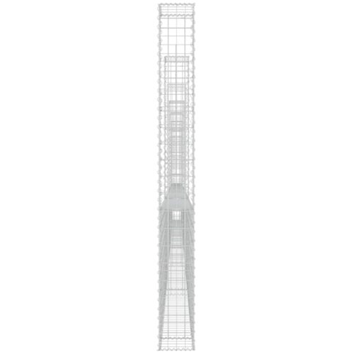 U-shape Gabion Basket with 7 Posts Iron 740x20x200cm - Image 4