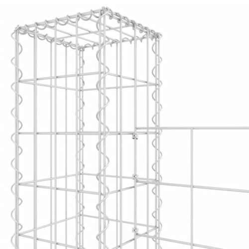U-shape Gabion Basket with 7 Posts Iron 740x20x200cm - Image 5