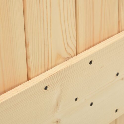 Sliding Door with Hardware Set 90x210cm Solid Pine Wood - Image 6