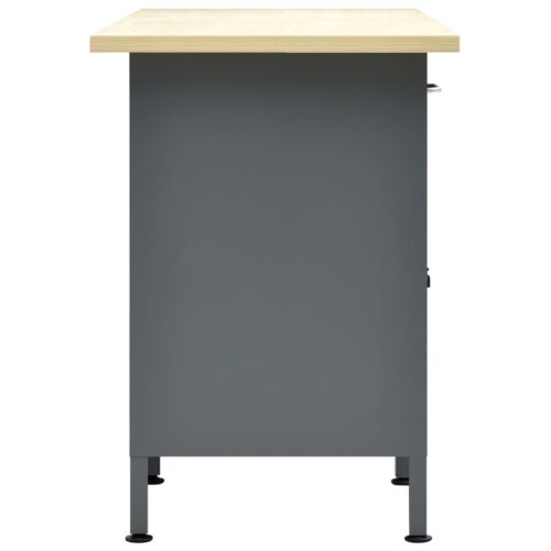 Steel Work Bench Garage Storage Table Tool Shelf Drawers Workbench Desk 160x60x85cm - Image 5