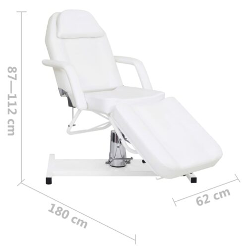 Massage Table White 180x62x(87-112)cm - Image 8