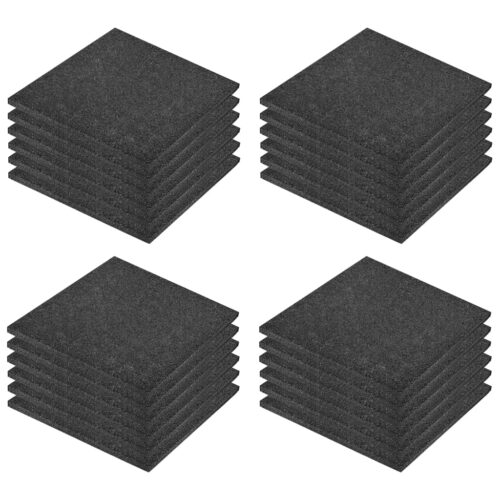 Fall Protection Tiles 24pcs Rubber 50x50x3cm Black
