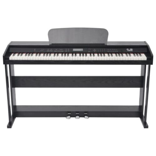88-Key Digital Piano with Pedals Black Melamine Board - Image 2