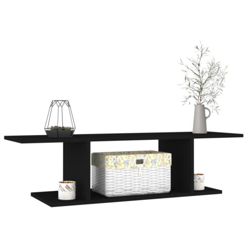 Wall Mounted TV Cabinet Black 103x30x26.5cm - Image 4