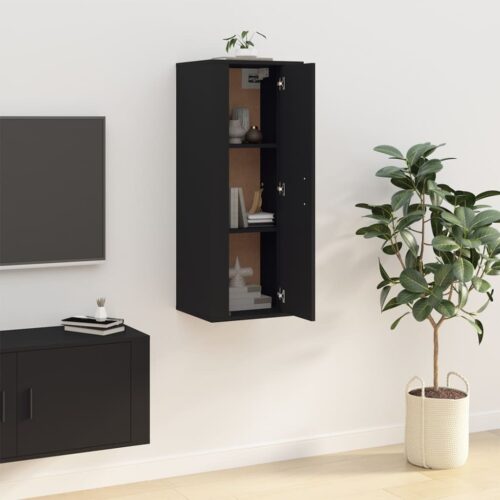 Wall Mounted TV Cabinet Black 40x34.5x100cm - Image 4