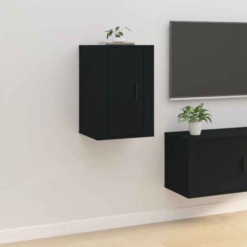 Wall Mounted TV Cabinet Black 40x34.5x60cm - Image 2