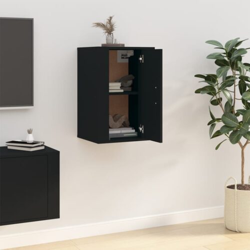 Wall Mounted TV Cabinet Black 40x34.5x60cm - Image 4