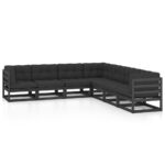7-Piece Garden Lounge Set with Cushions Pine Wood Outdoor Patio Furniture