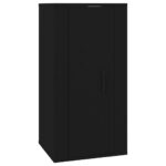 Wall Mounted TV Cabinet Black 40x34.5x80cm