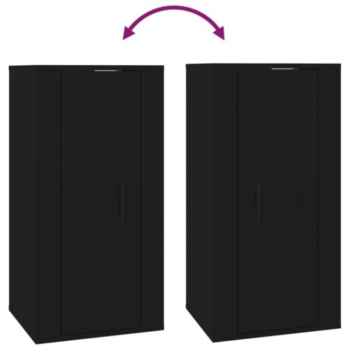 Wall Mounted TV Cabinet Black 40x34.5x80cm - Image 8