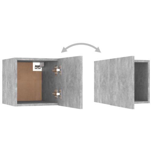 Wall-Mounted TV Cabinet Concrete Grey 30.5x30x30cm - Image 10