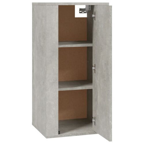 Wall Mounted TV Cabinet Concrete Grey 40x34.5x80cm - Image 7