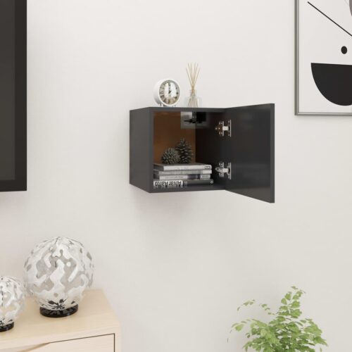 Wall-Mounted TV Cabinet Grey 30.5x30x30cm - Image 2