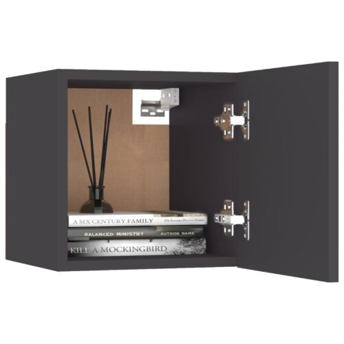 Wall-Mounted TV Cabinet Grey 30.5x30x30cm - Image 5