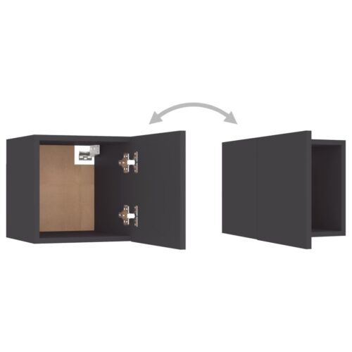 Wall-Mounted TV Cabinet Grey 30.5x30x30cm - Image 9