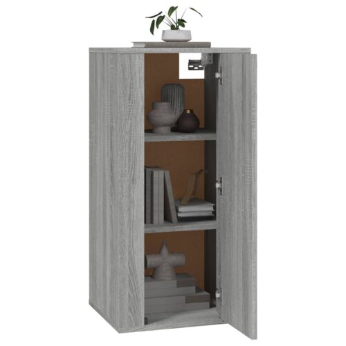 Wall Mounted TV Cabinet Grey Sonoma 40x34.5x80cm - Image 3