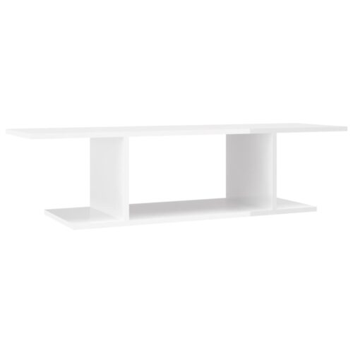 Wall Mounted TV Cabinet High Gloss White 103x30x26.5cm