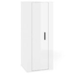 Wall Mounted TV Cabinet High Gloss White 40x34.5x100cm
