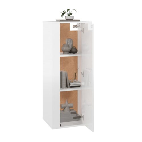 Wall Mounted TV Cabinet High Gloss White 40x34.5x100cm - Image 3