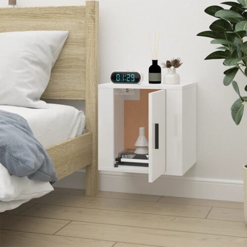 Wall Mounted TV Cabinet High Gloss White 40x34.5x40cm - Image 4