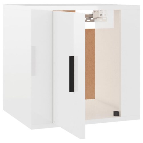Wall Mounted TV Cabinet High Gloss White 40x34.5x40cm - Image 7