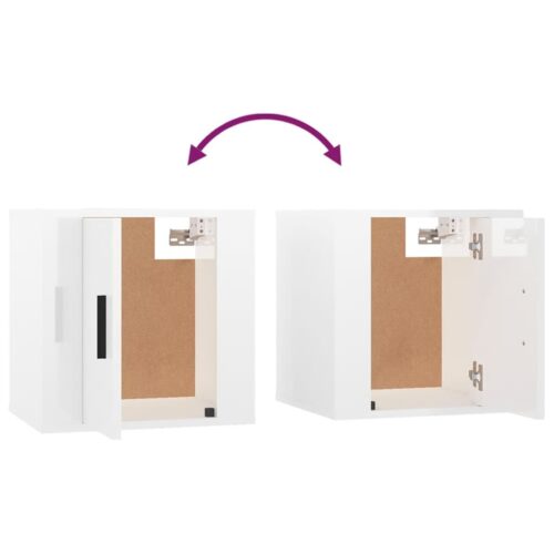 Wall Mounted TV Cabinet High Gloss White 40x34.5x40cm - Image 8