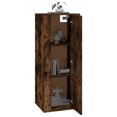 Wall Mounted TV Cabinet Smoked Oak 40x34.5x100cm - Image 3