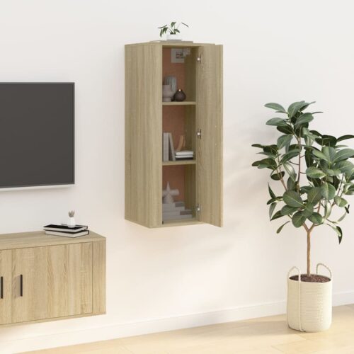 Wall Mounted TV Cabinet Sonoma Oak 40x34.5x100cm - Image 3