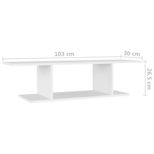 Wall Mounted TV Cabinet White 103x30x26.5cm - Image 6