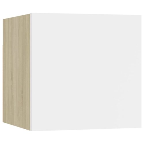 Wall-Mounted TV Cabinet White Sonoma Oak 30.5x30x30cm