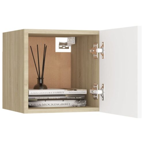 Wall-Mounted TV Cabinet White Sonoma Oak 30.5x30x30cm - Image 6