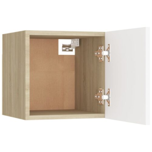 Wall-Mounted TV Cabinet White Sonoma Oak 30.5x30x30cm - Image 9