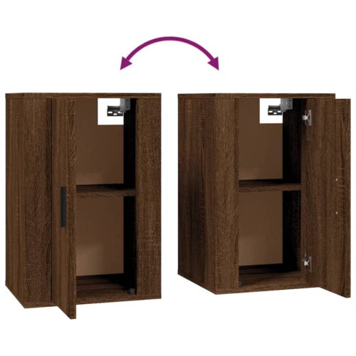 Wall Mounted TV Cabinets 2pcs Brown Oak 40x34.5x60cm - Image 9