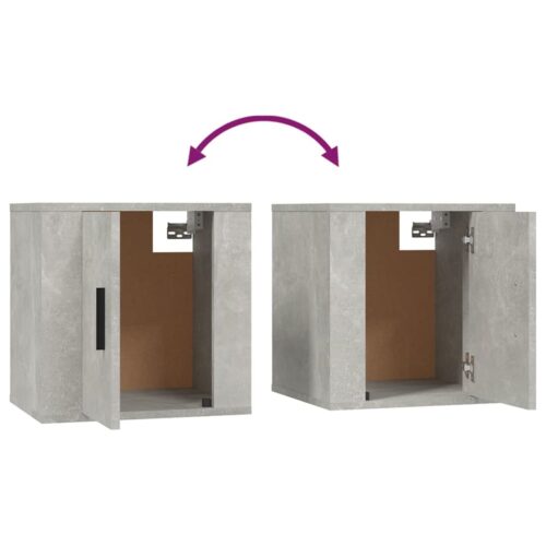 Wall Mounted TV Cabinets 2pcs Concrete Grey 40x34.5x40cm - Image 9